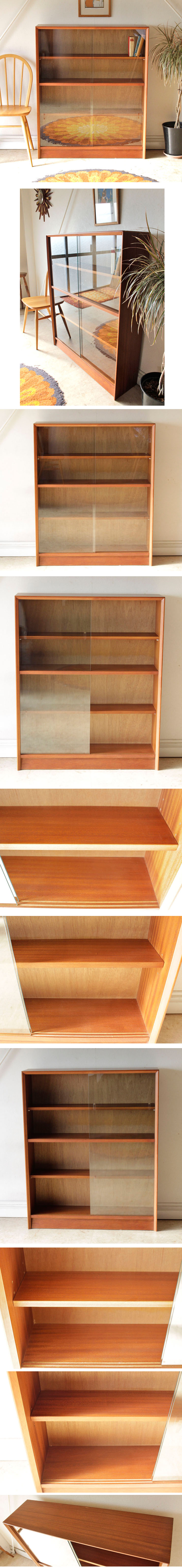 Herbert E Gibbs社製ヴィンテージ本棚ブックケース・キャビネット【チーク】アンティーク年代物家具北欧デザイン