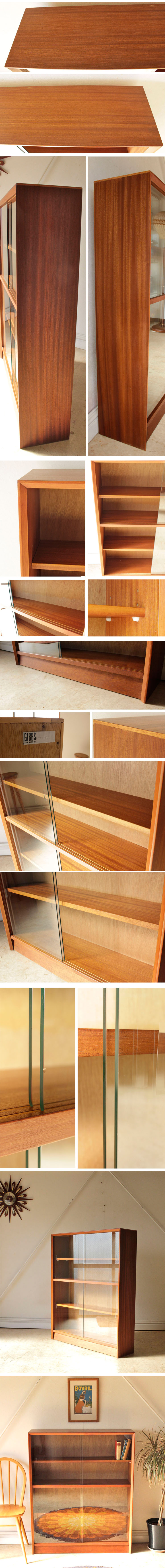 ハイキャビネット ブックケース ヴィンテージ イギリス GIBBS