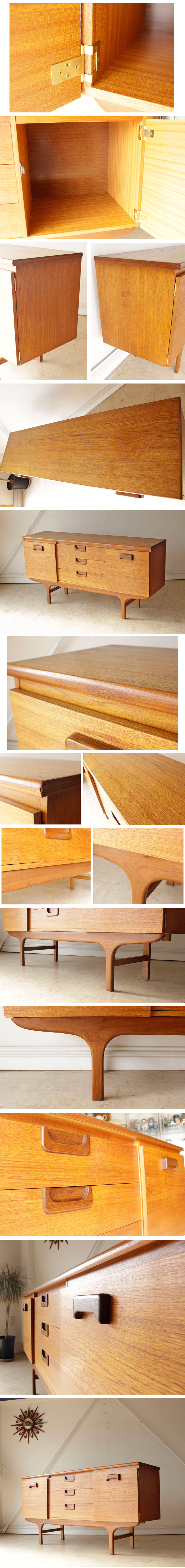 イギリス・サイドボード・チーク・テレビボード・収納・輸入家具・北欧・アンティーク