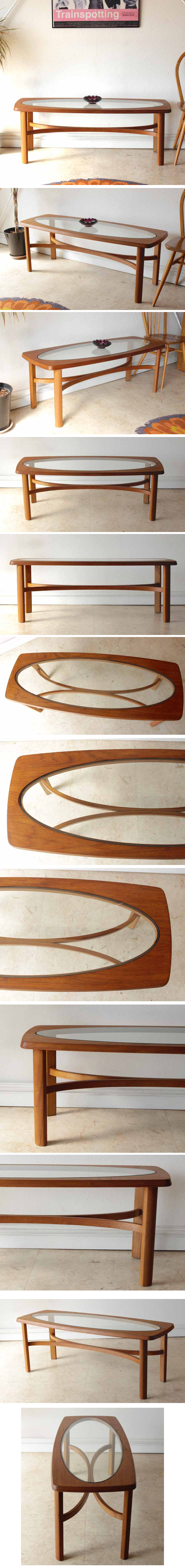 Nathanネイサン・コーヒーテーブル・センターテーブル・ガラス・チーク・ビンテージ家具ミッドセンチュリー家具アンティーク北欧