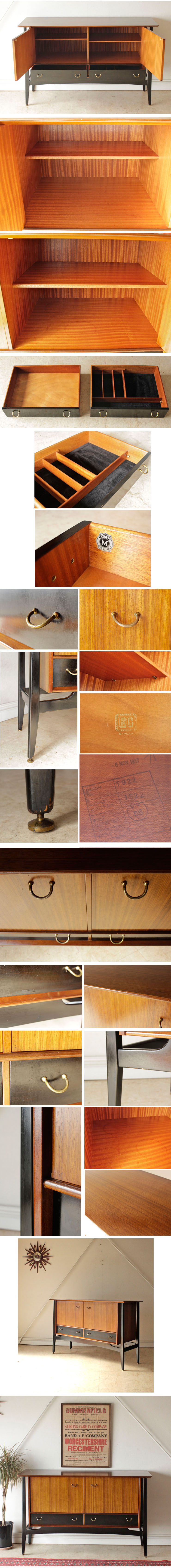 G-planジープラン・サイドボード・キャビネット・ブラック＆トーラ/イギリス製ビンテージ家具ミッドセンチュリー