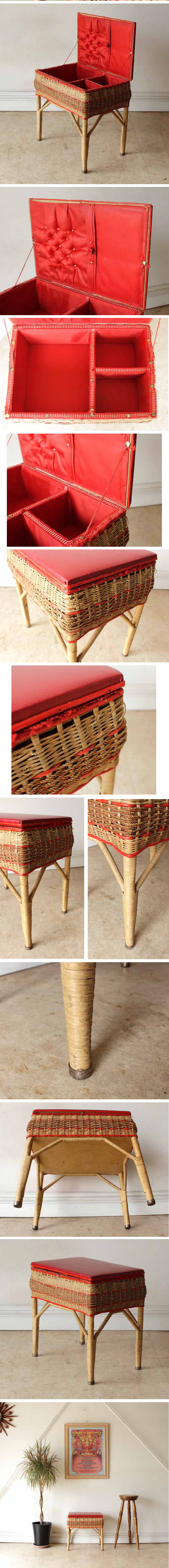 ソーイングボックス・裁縫箱・収納・レトロ・ブロカント・ビンテージ