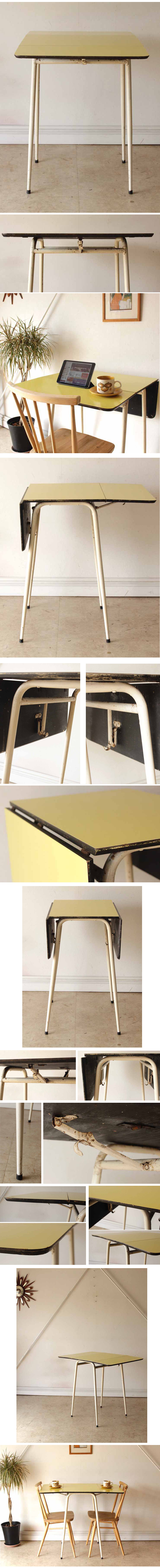 イギリス製ビンテージFormicaフォーマイカ・ダイニングテーブル・バタフライ/アンティーク家具・カフェ・レトロ