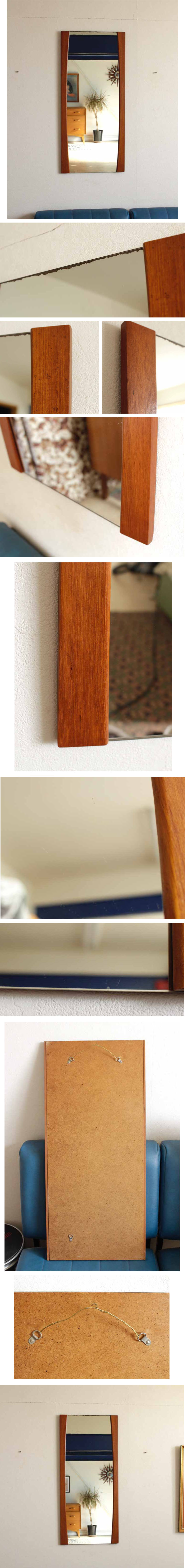 ミラー・壁掛け・チーク・ミッドセンチュリー・ビンテージ・アンティーク・雑貨・インテリア