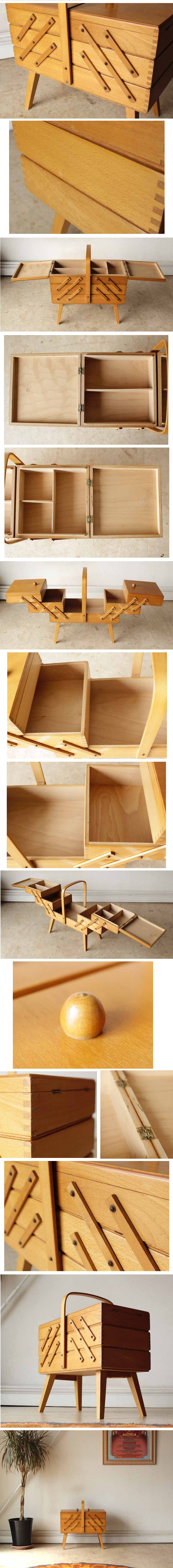 イギリス・ソーイングボックス・裁縫箱・ハンドメイド・雑貨・インテリア・北欧