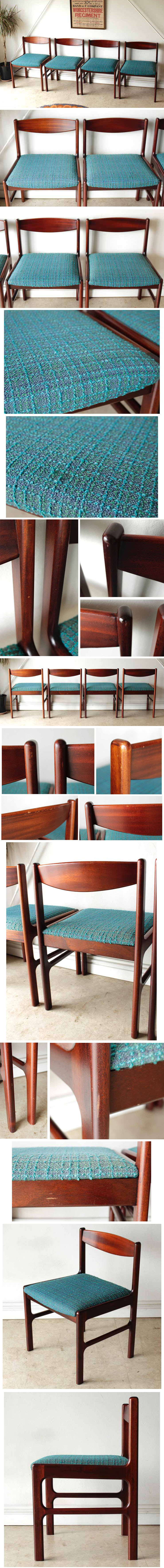 マッキントッシュ・ダイニングチェア・4脚セット・ミッドセンチュリー・ビンテージ・インテリア