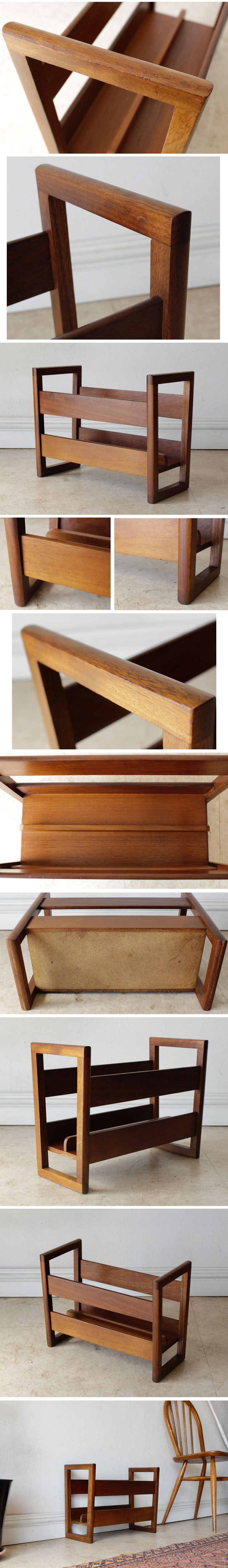 マガジンラック・チーク・雑貨・収納・イギリス・ビンテージ・アンティーク・ミッドセンチュリー