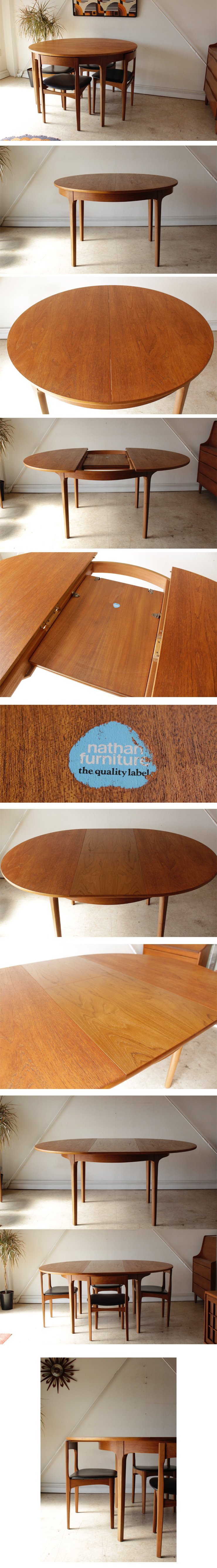 ネイサン・Nathan・ダイニングテーブル・チーク・ビンテージ・北欧・輸入家具