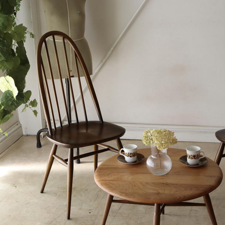 イギリス ERCOL クエーカーチェア ダークブラウン アーコール(ERCOL)クエーカーチェア【ブラウン】 商品番号